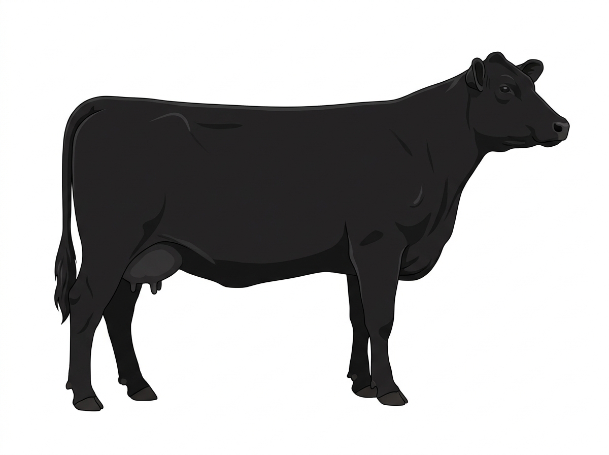 Black 11/16 Angus Cross Cow