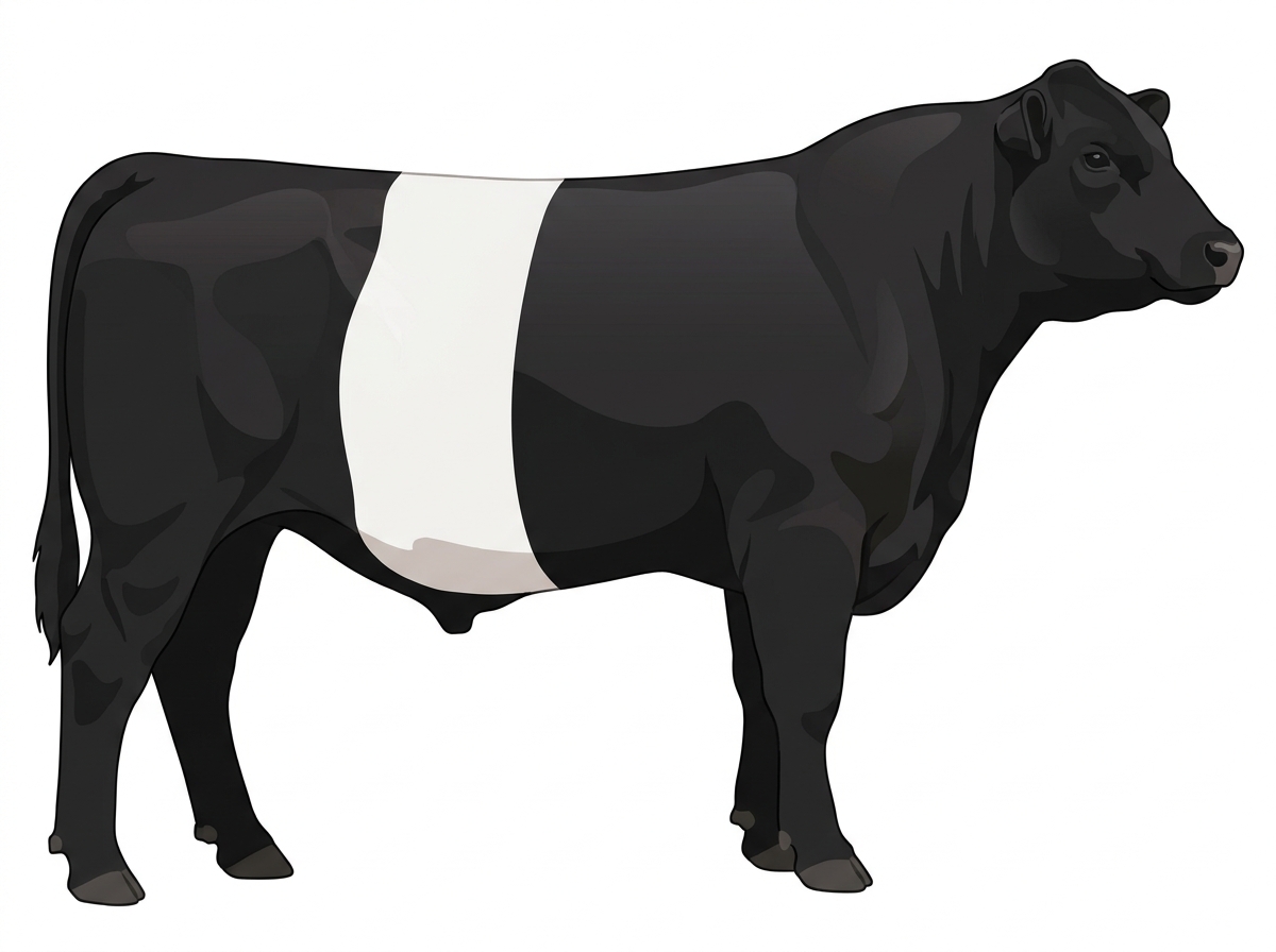 Black 11/16 Belted Galloway Cross Bull