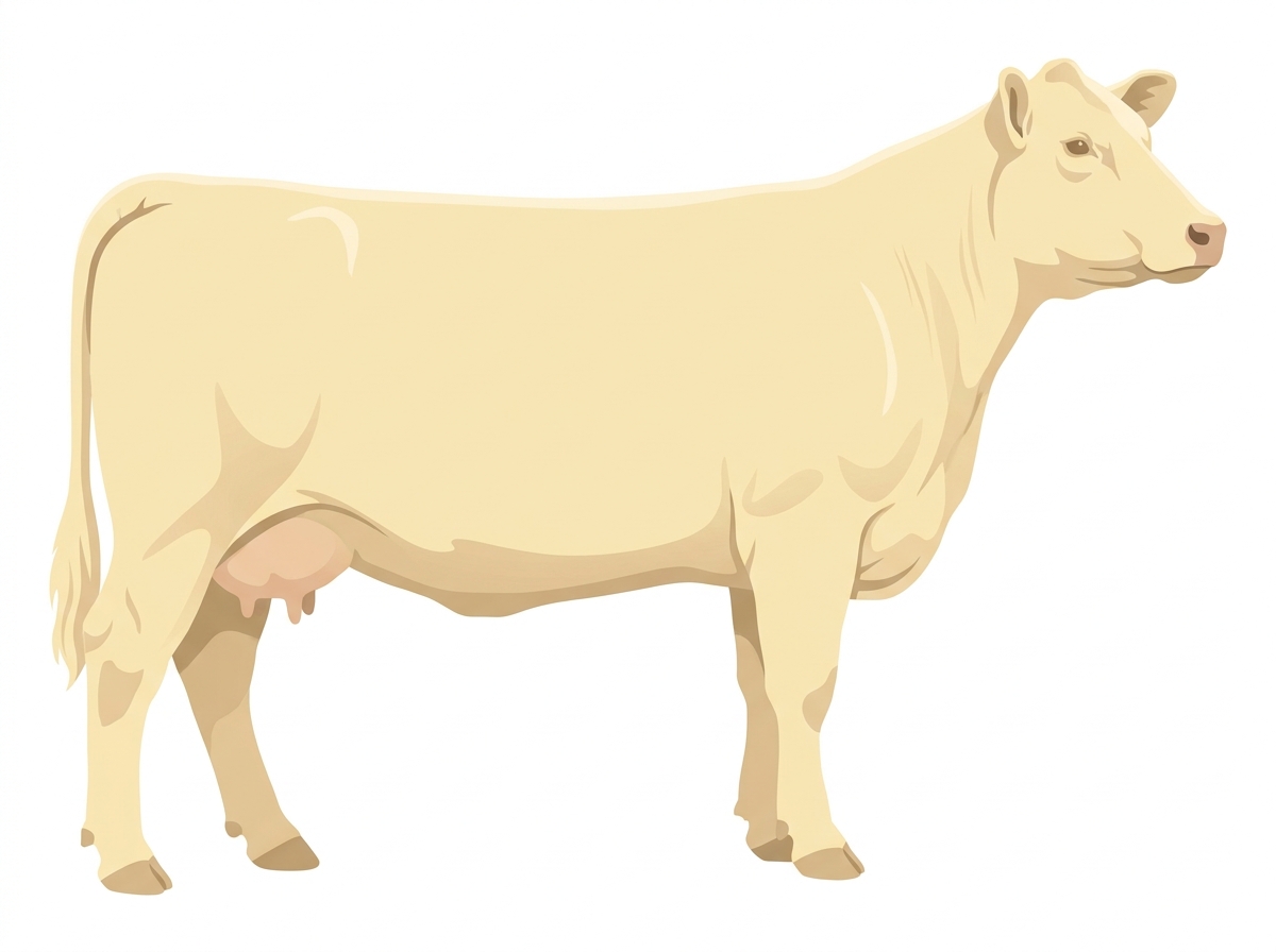 Cream 11/16 Red Angus 5/16 Charolais Cow