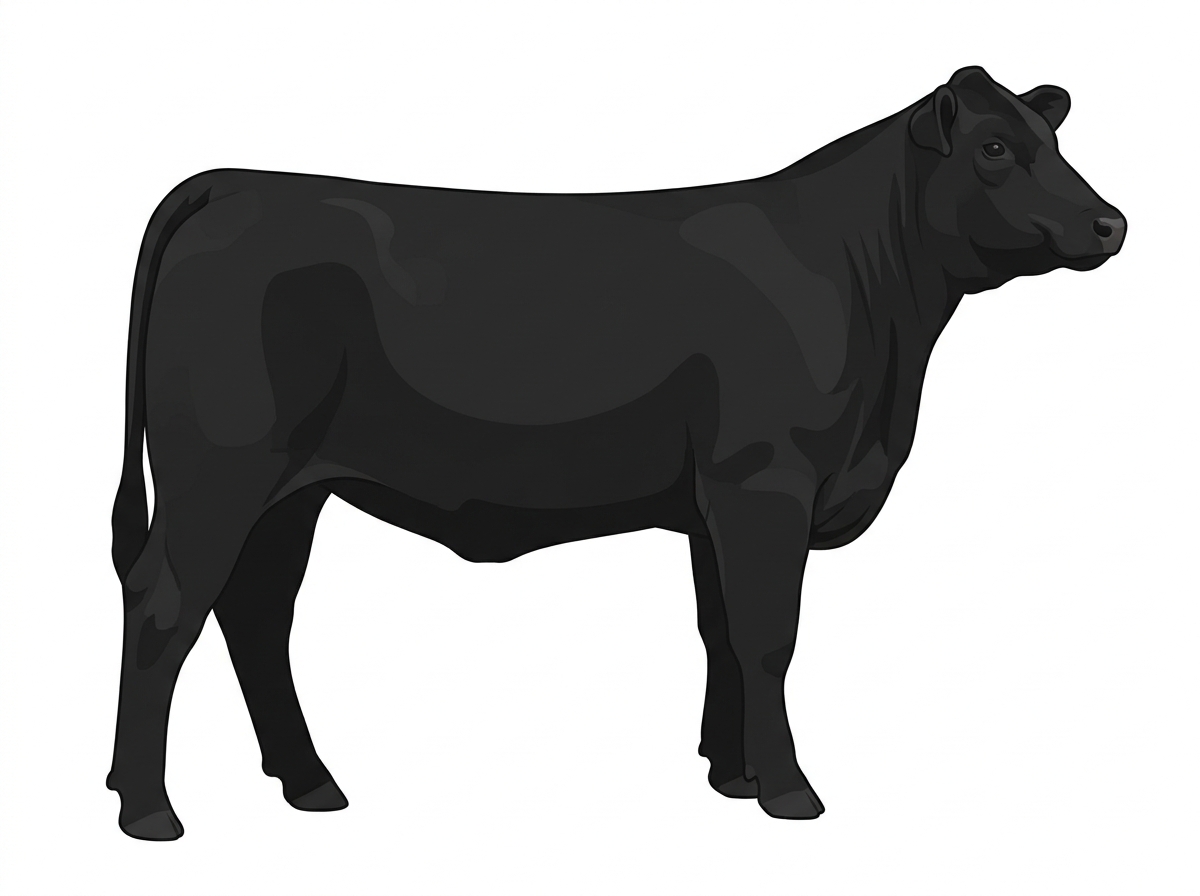 Black 1/2 Angus 1/2 Brahman Heifer
