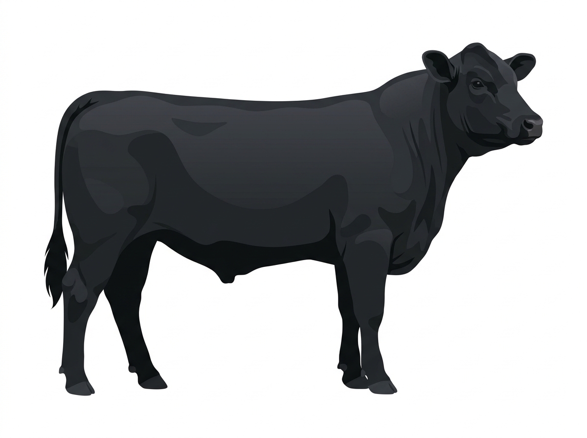 Black 1/2 Angus 1/2 Brahman Steer