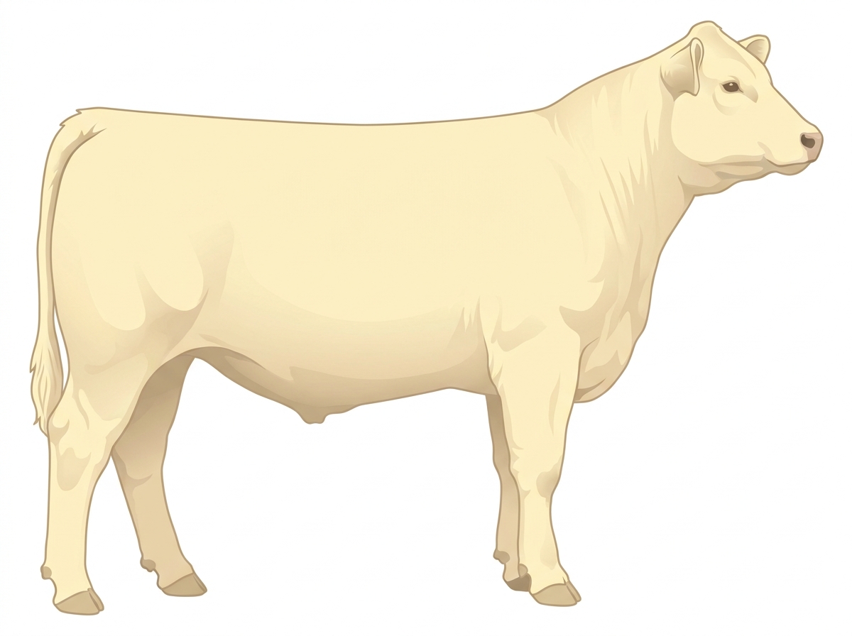 Cream 1/2 Angus 1/2 Charolais Steer