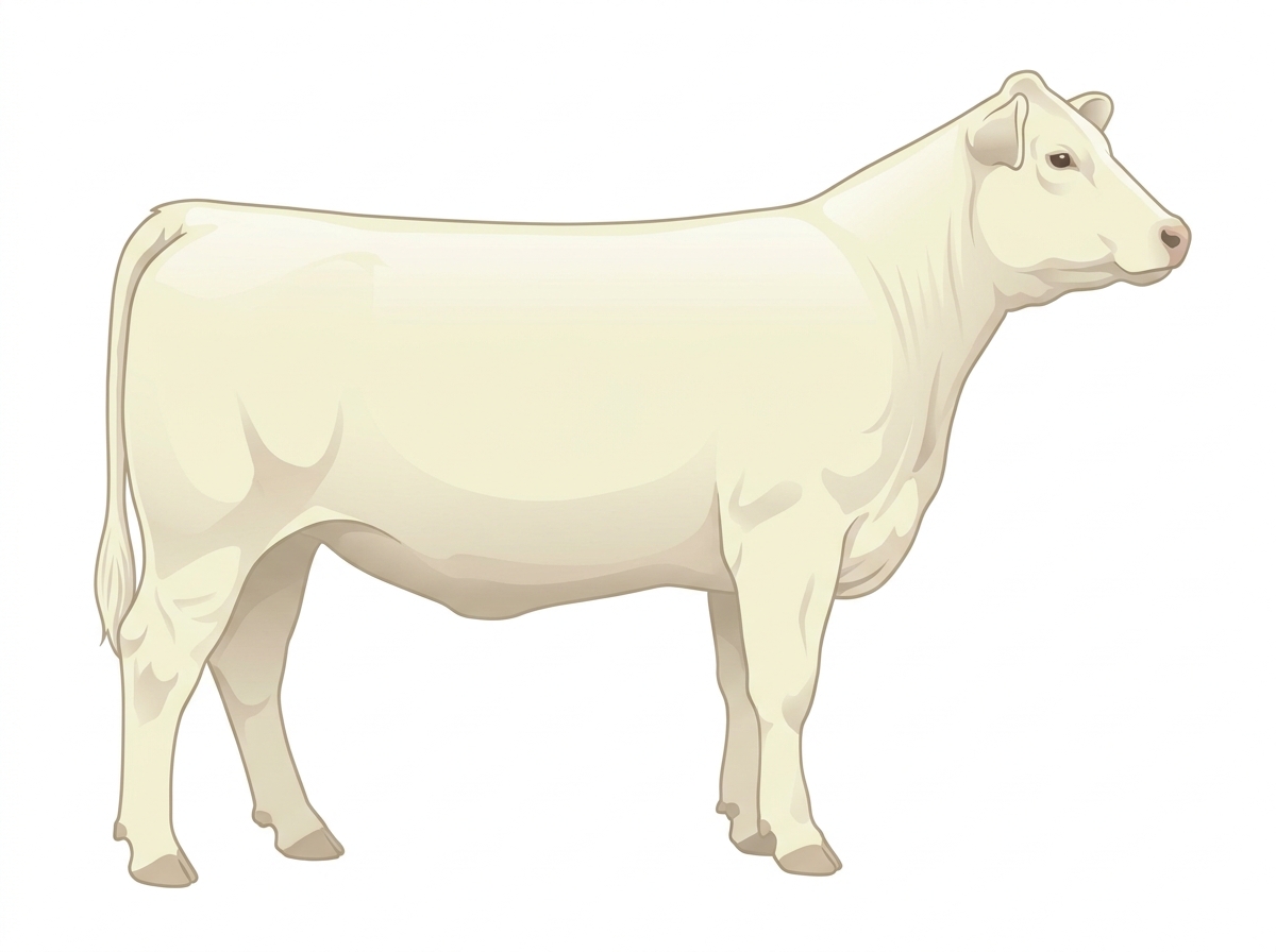 White 1/2 Angus 1/2 Charolais Heifer