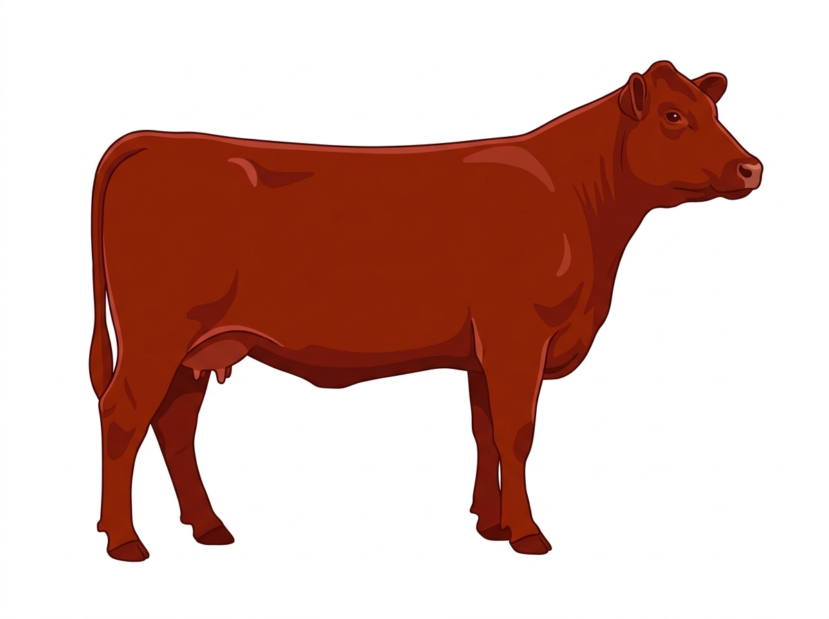 Red 1/2 Angus 1/2 Red Angus Cow