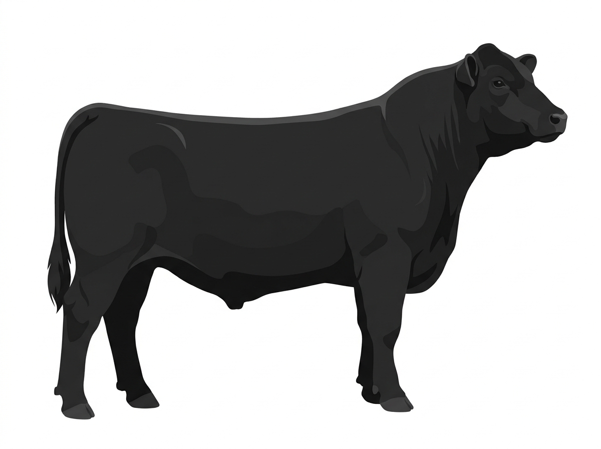 Black 1/2 Angus Cross Bull