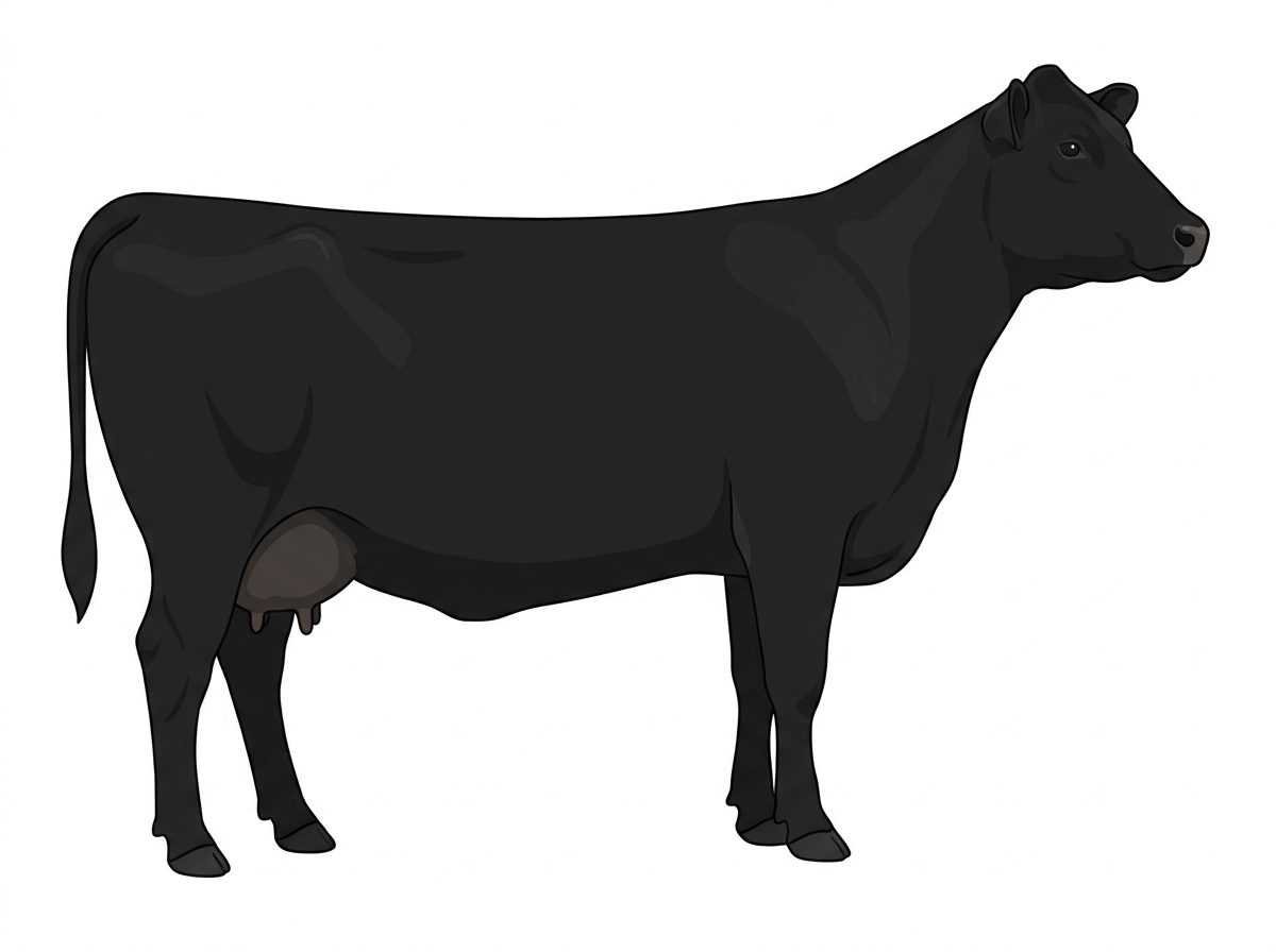 Black 1/2 Angus Cross Cow