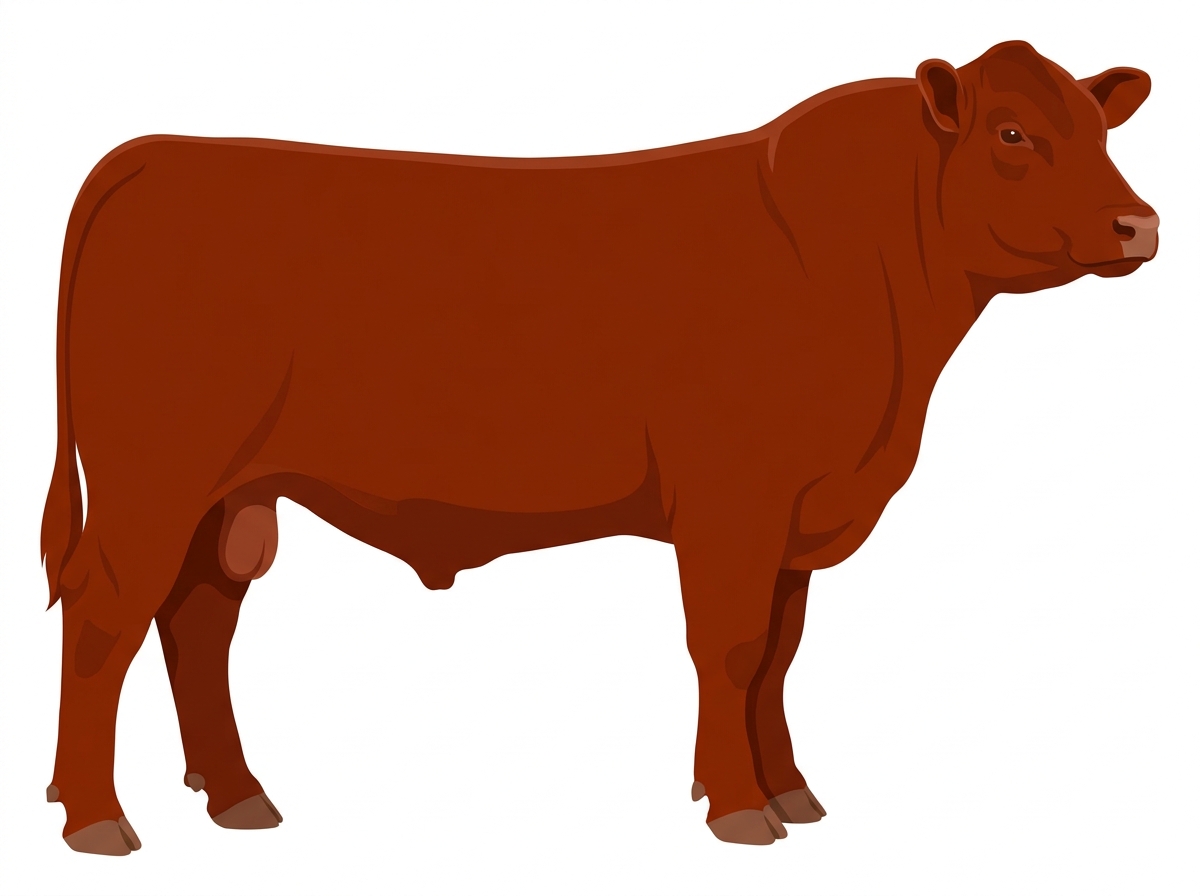 Red 1/2 Angus Cross Bull