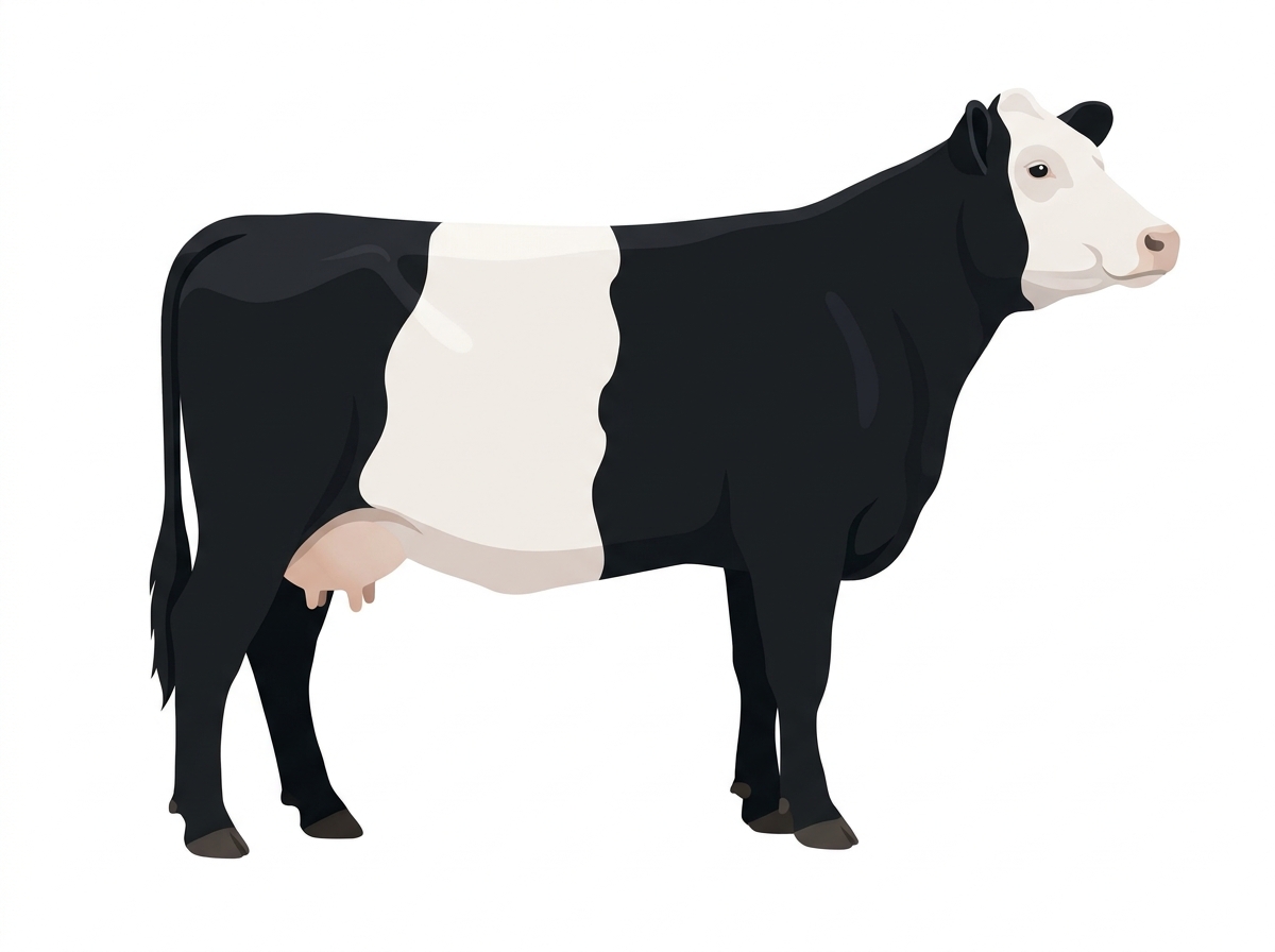 Black with a white face 1/2 Belted Galloway 1/2 Simmental Cow