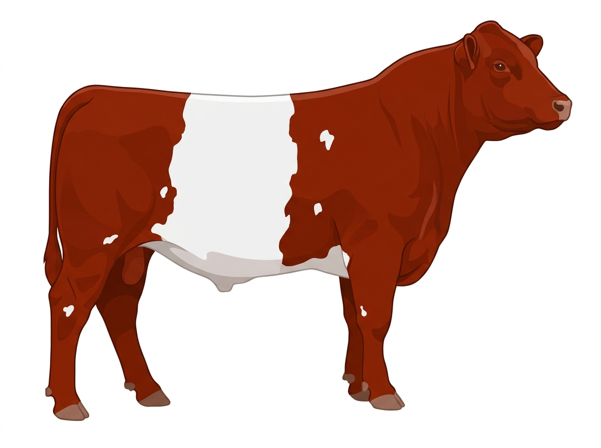 1/2 Belted Galloway Cross Bull #21905
