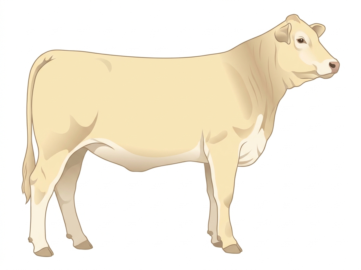 Cream 1/2 Brahman 1/2 Charolais Heifer