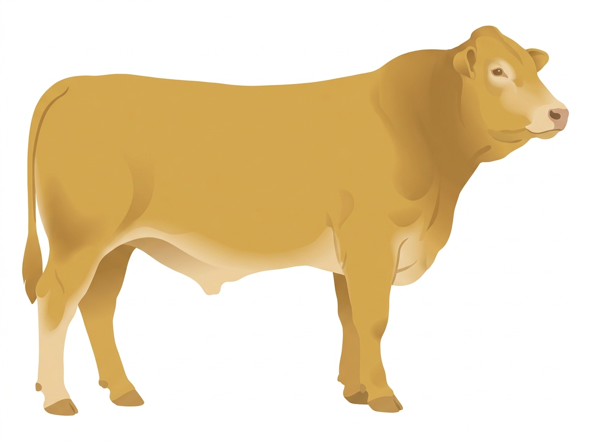 Gold 1/2 Brahman 1/2 Simmental Bull