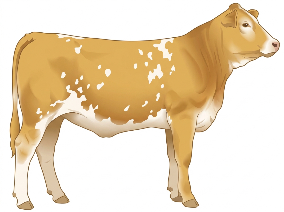 Gold with white spots 1/2 Brahman 1/2 Simmental Heifer