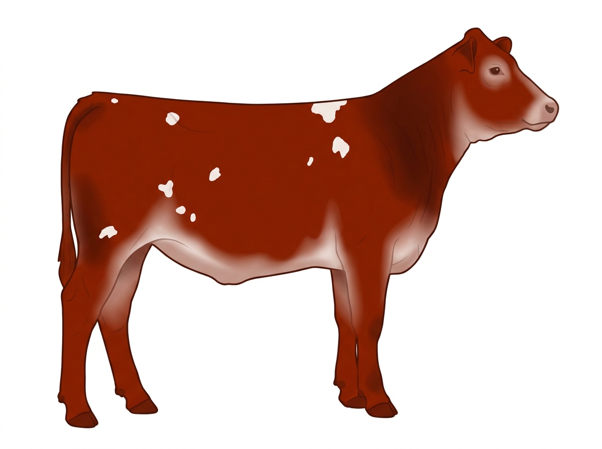 Red with white spots 1/2 Brahman 1/2 Simmental Heifer