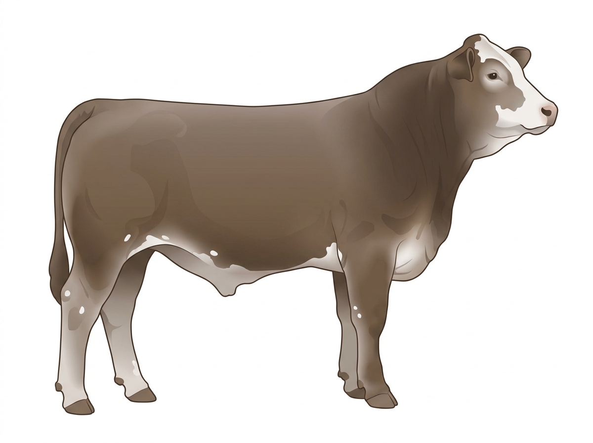 Smoky with a white face and a few white spots 1/2 Brahman 1/2 Simmental Steer