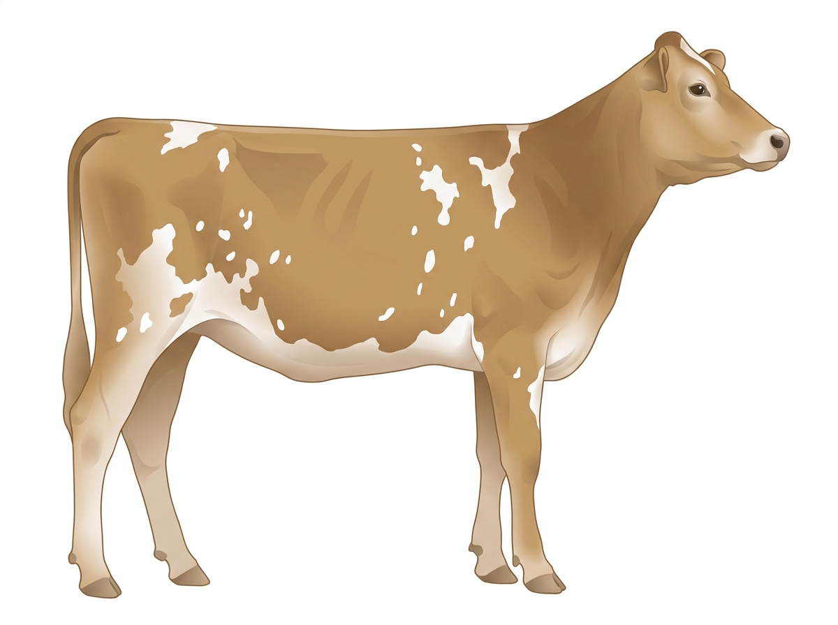 Tan with white spots 1/2 Brahman 1/2 Simmental Heifer