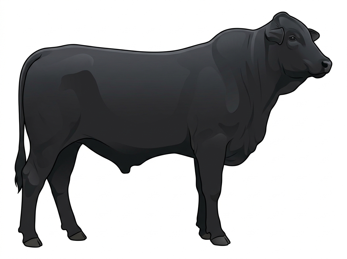 Black 1/2 Brahman Cross Bull