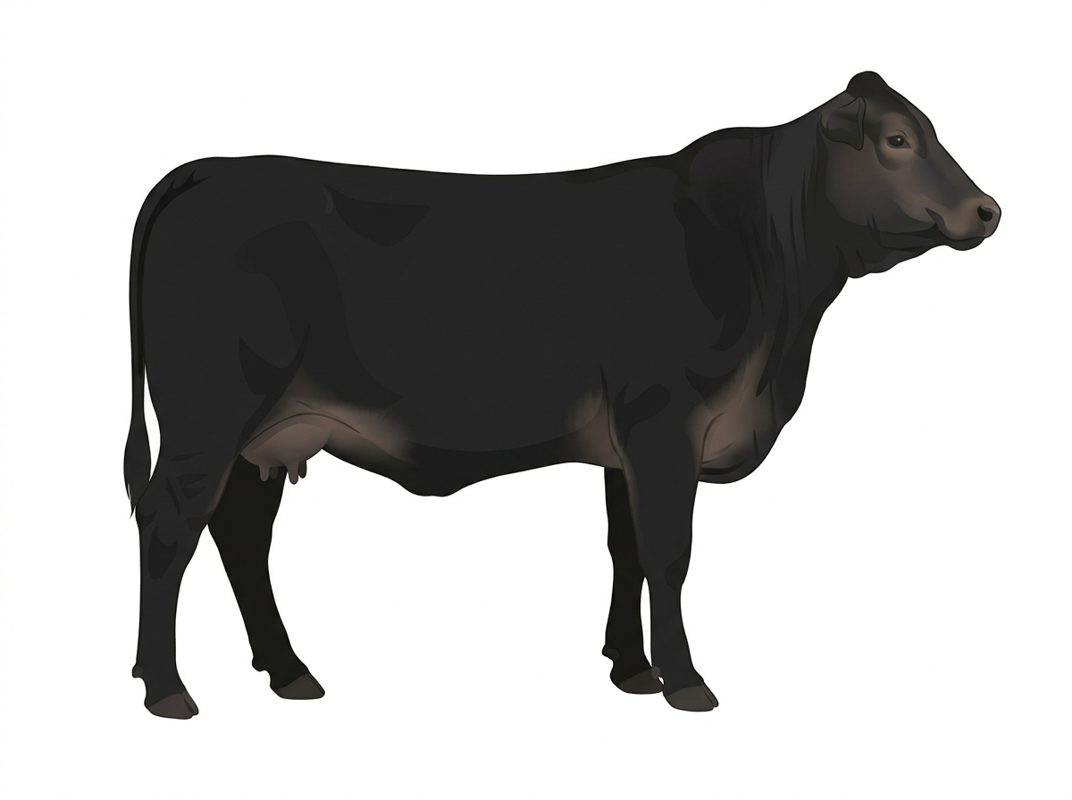 Black 1/2 Brahman Cross Cow