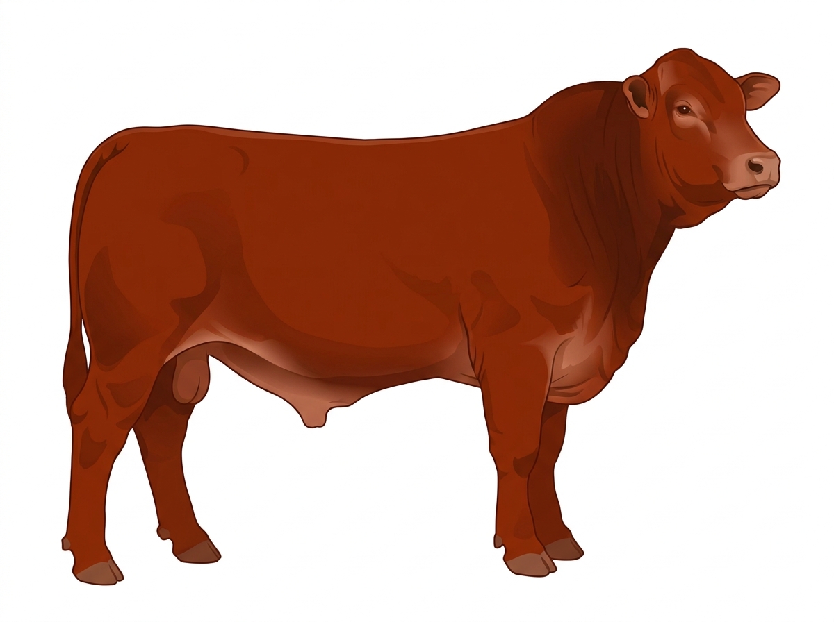 Red 1/2 Brahman Cross Bull