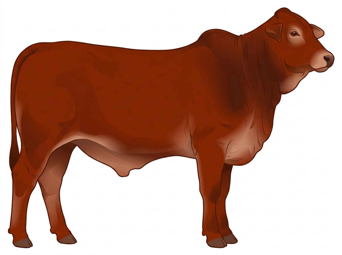 Red 1/2 Brahman Cross Steer