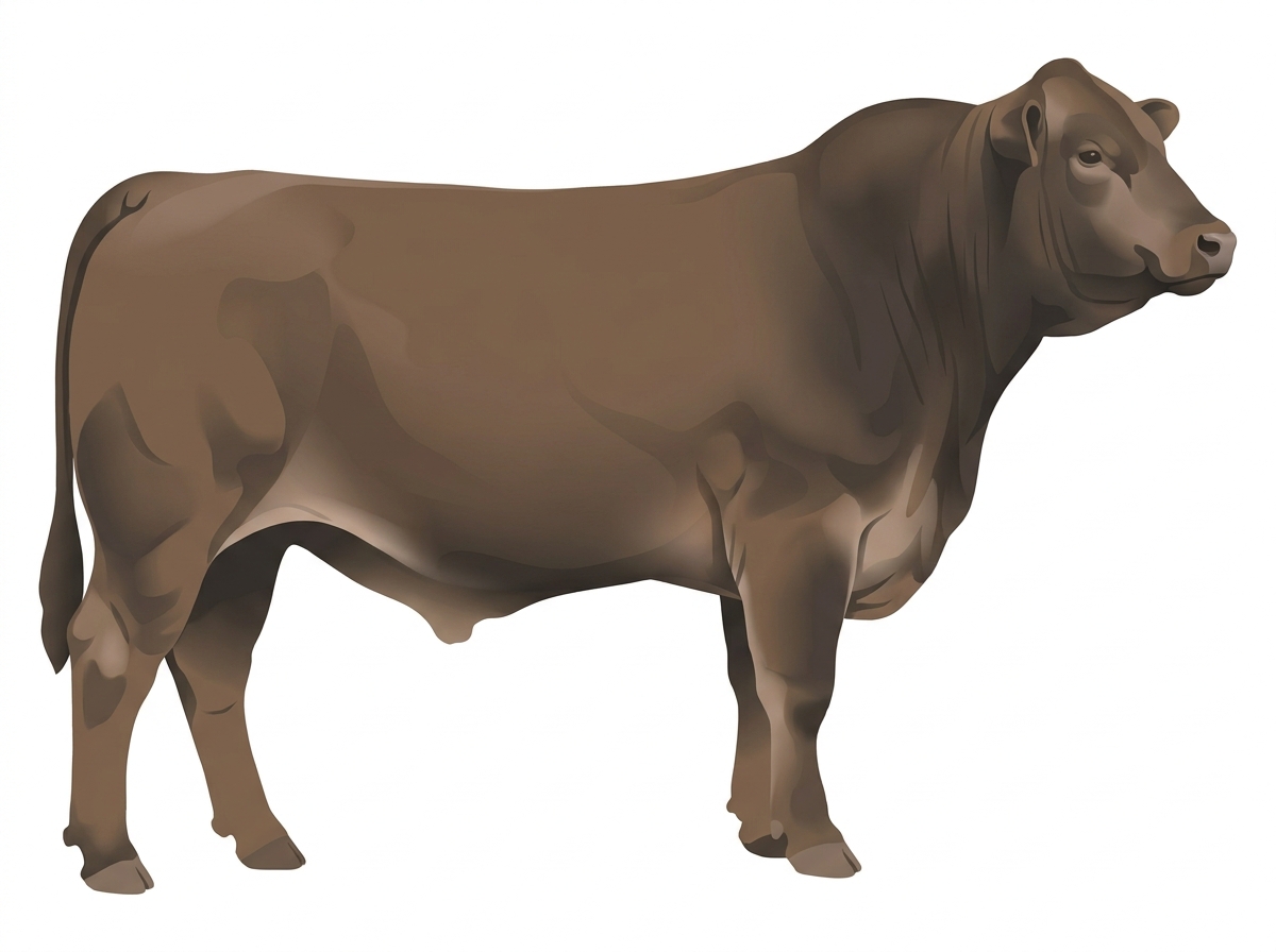 Smoky brindle with faint black striping 1/2 Brahman Cross Bull