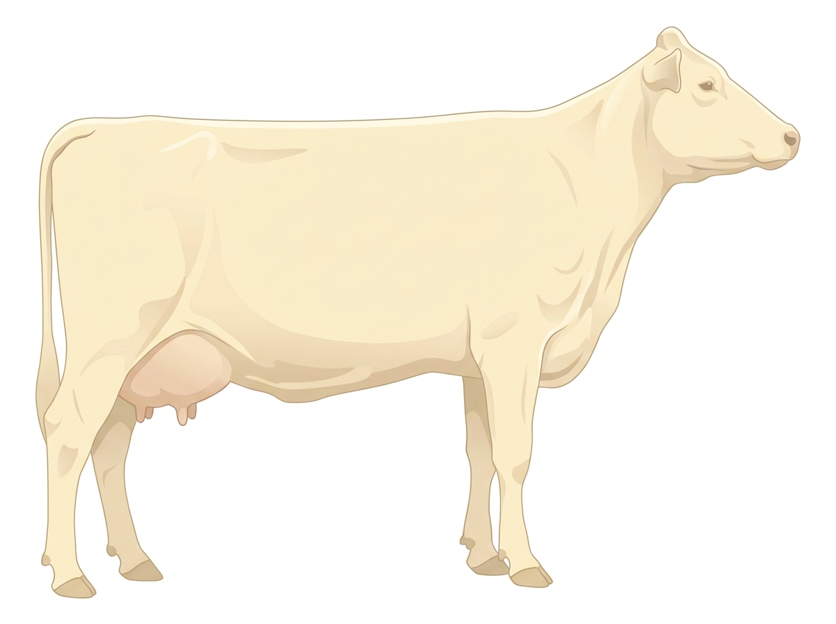 Cream 1/2 Charolais 1/2 Gelbvieh Cow