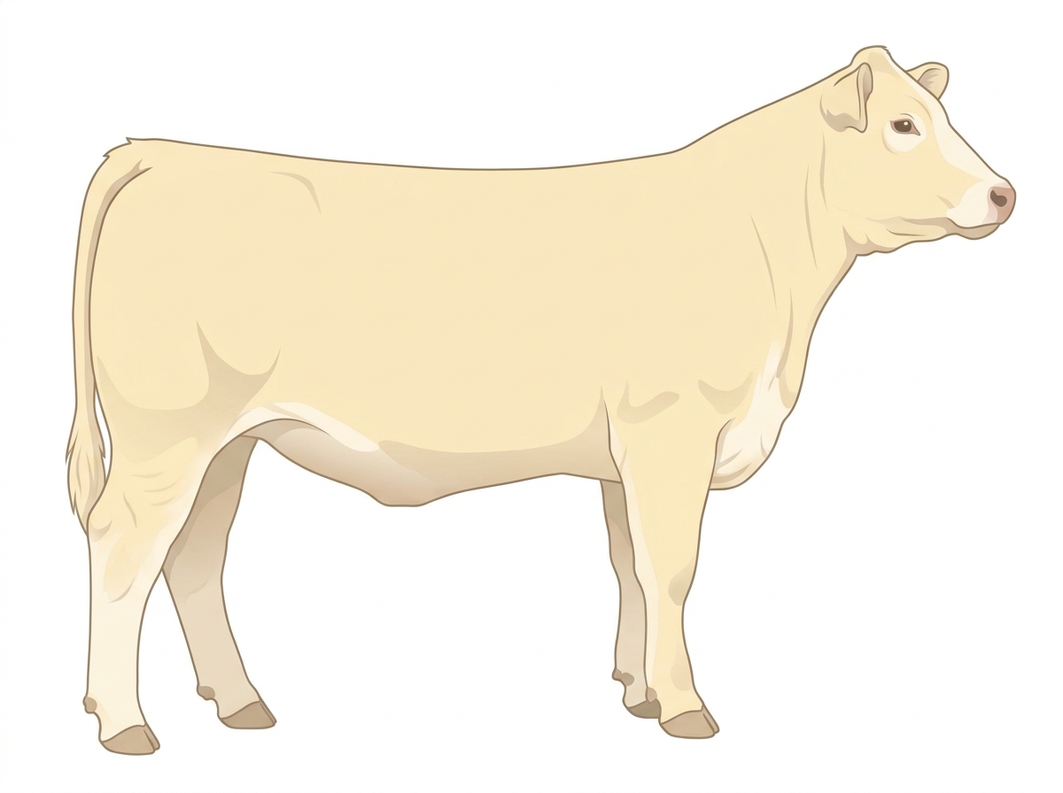Cream 1/2 Charolais 1/2 Limousin Heifer