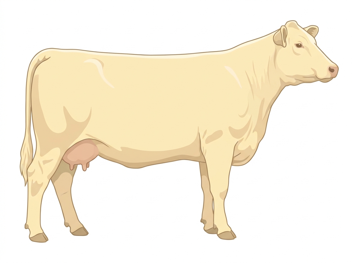 Cream 1/2 Charolais 1/2 Red Angus Cow