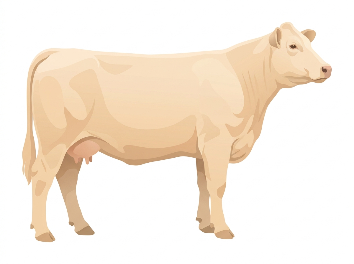 Cream 1/2 Charolais 1/2 Simmental Cow
