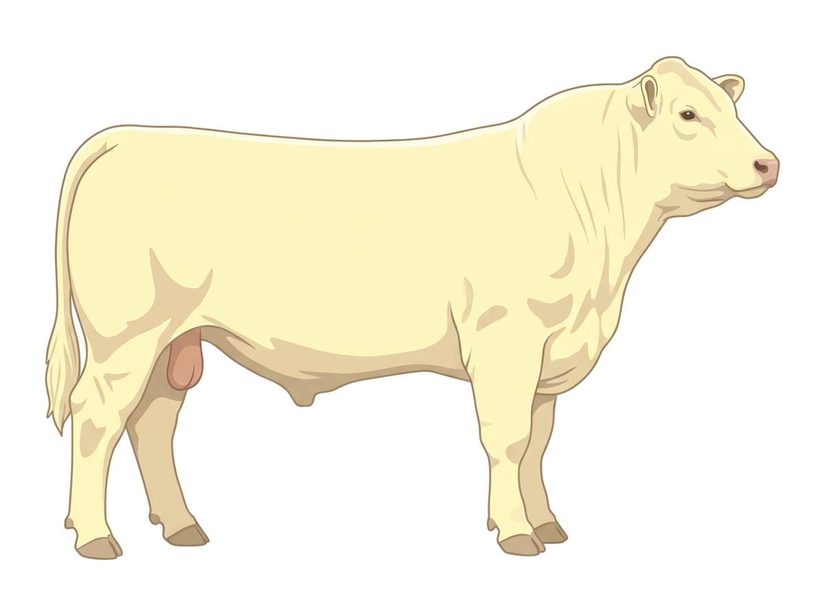 Cream 1/2 Charolais Cross Bull