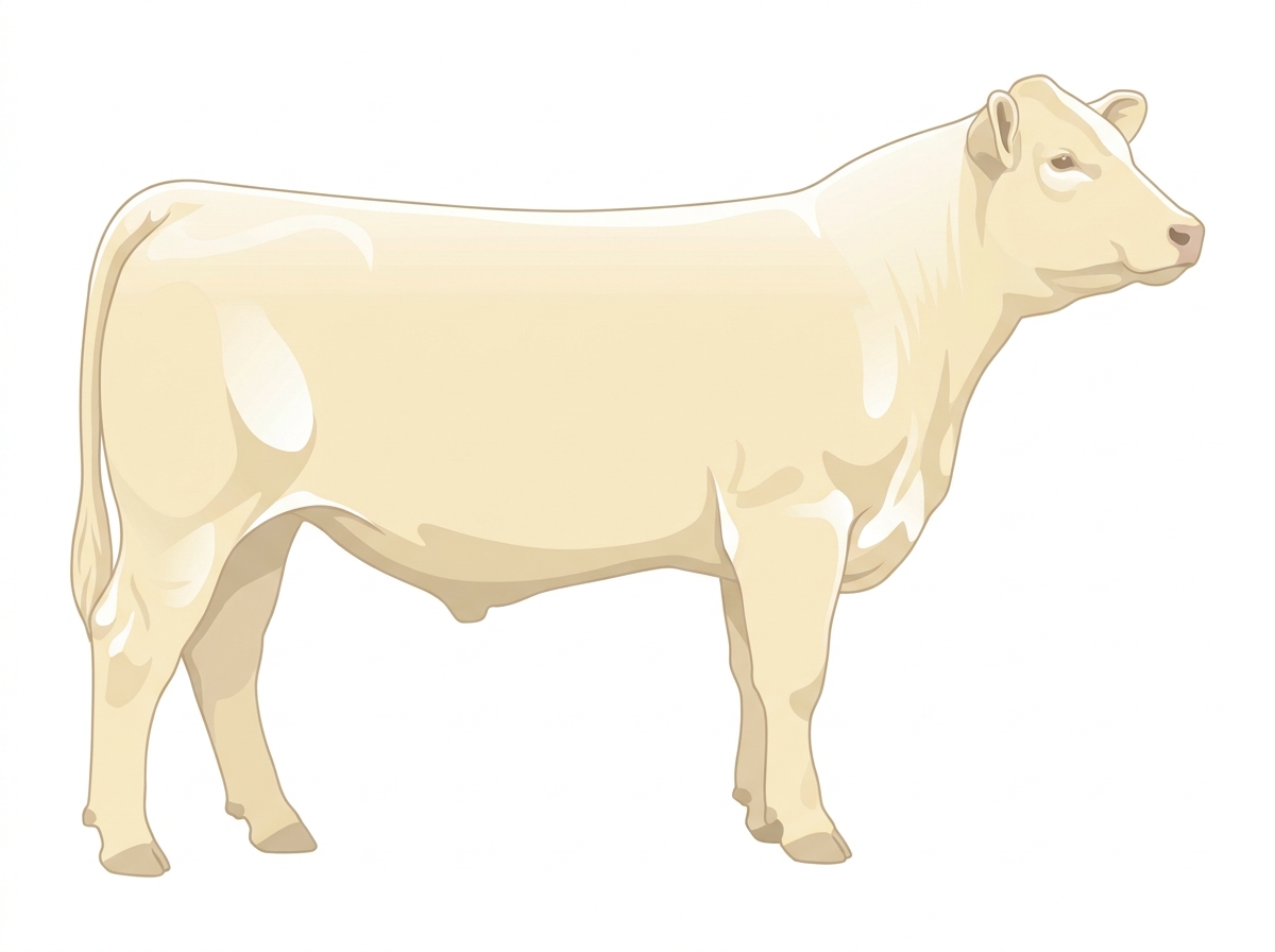 Cream 1/2 Charolais Cross Steer