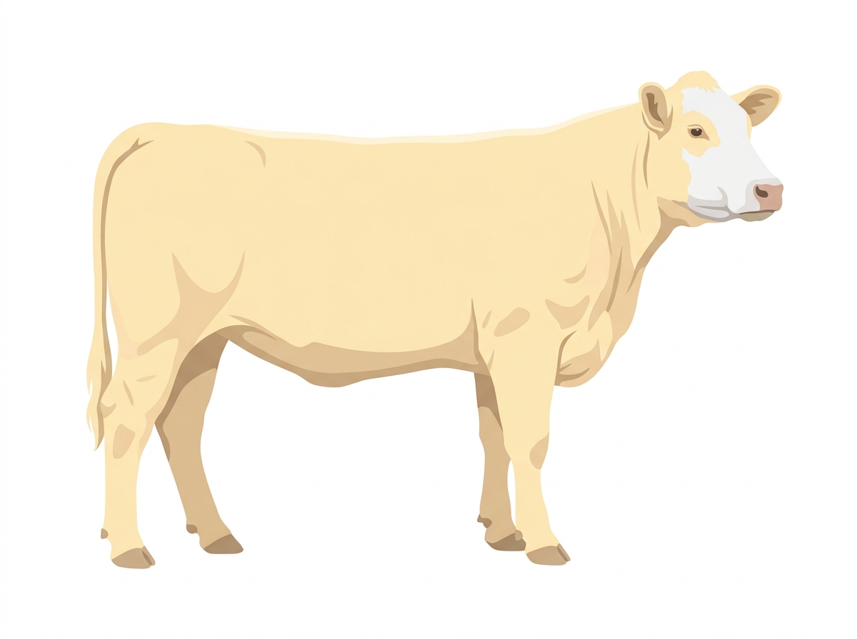 Cream with a partial white face 1/2 Charolais Cross Heifer