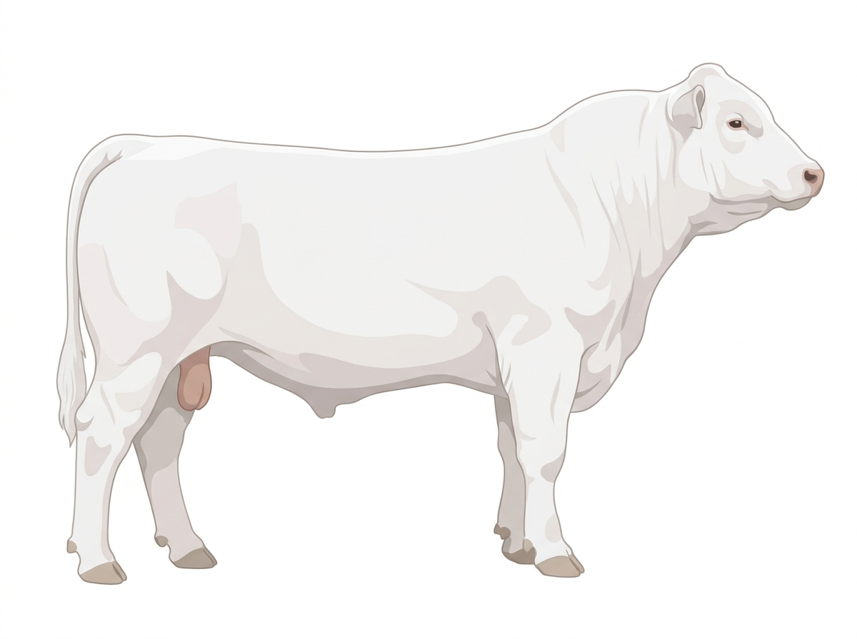 White 1/2 Chianina 1/2 Hereford Bull