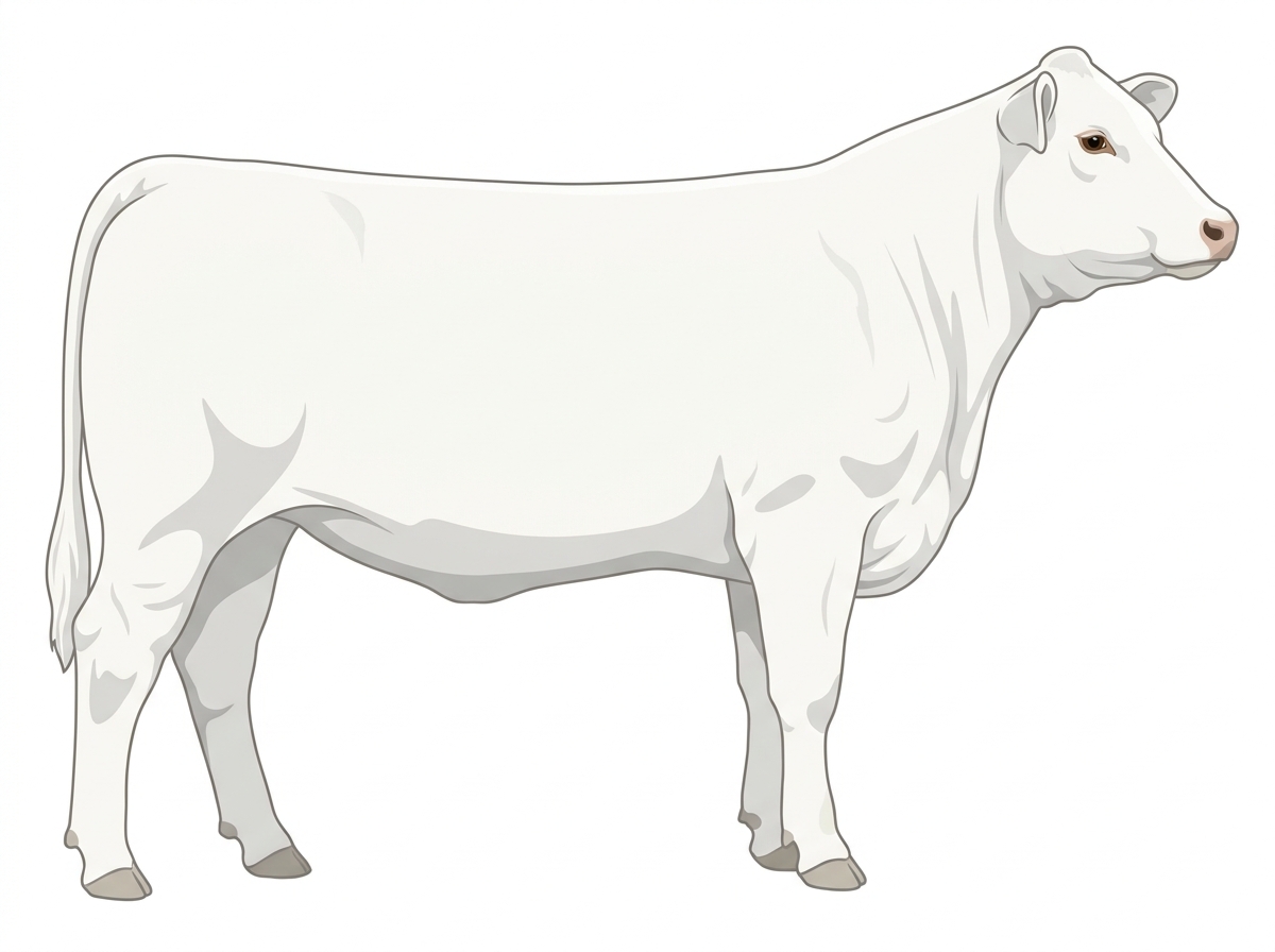 White 1/2 Chianina 1/2 Hereford Heifer