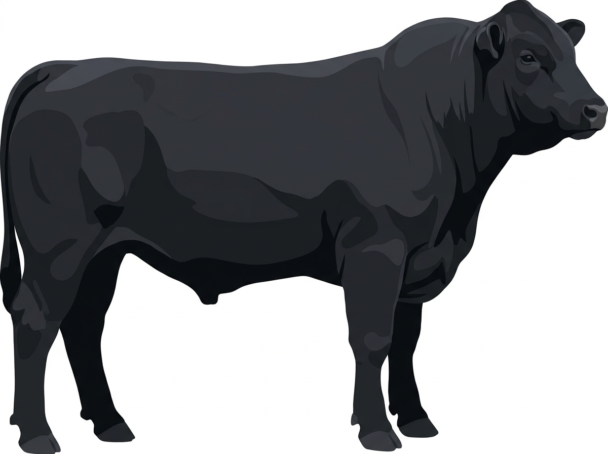 Black 1/2 Chianina Cross Bull