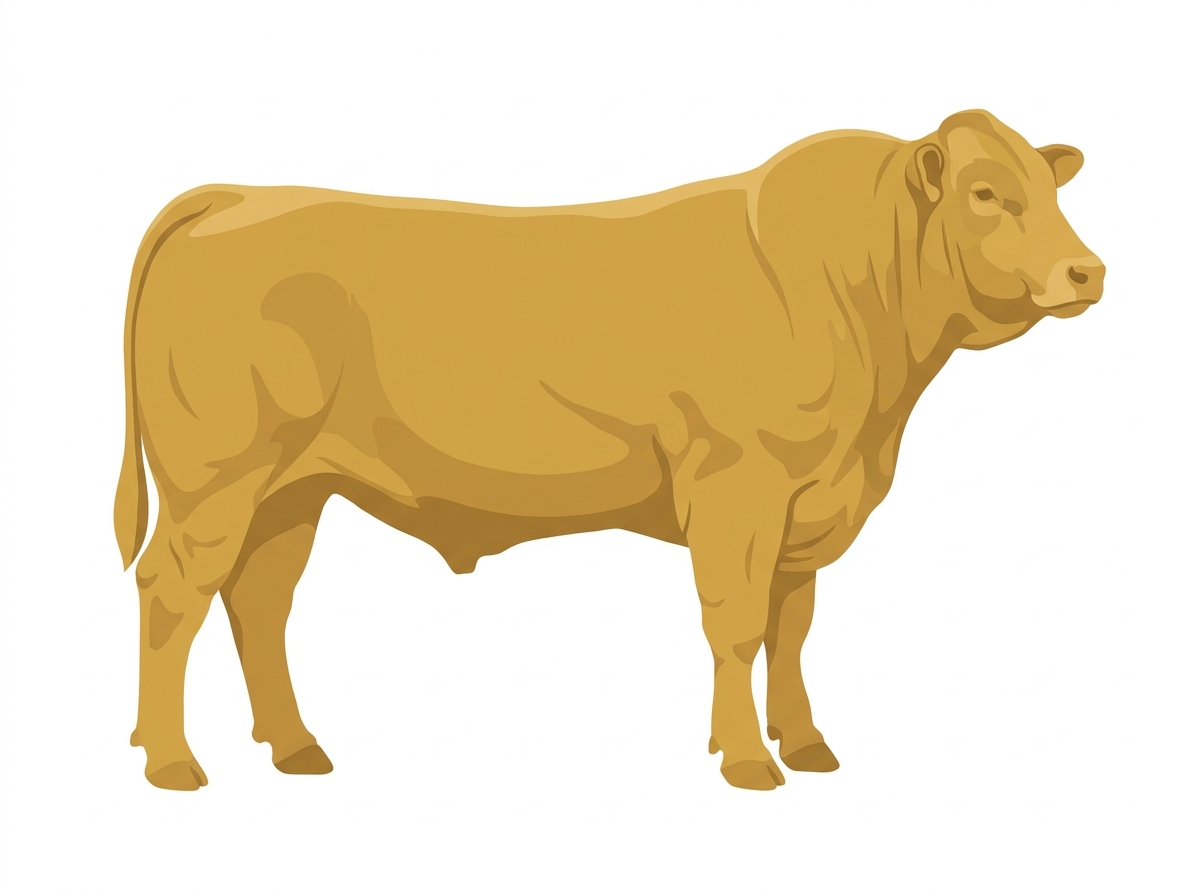 Gold 1/2 Chianina Cross Bull