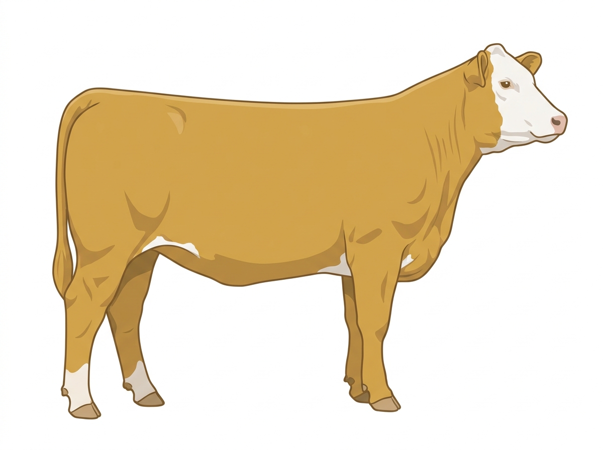 Gold with a white face 1/2 Chianina Cross Heifer