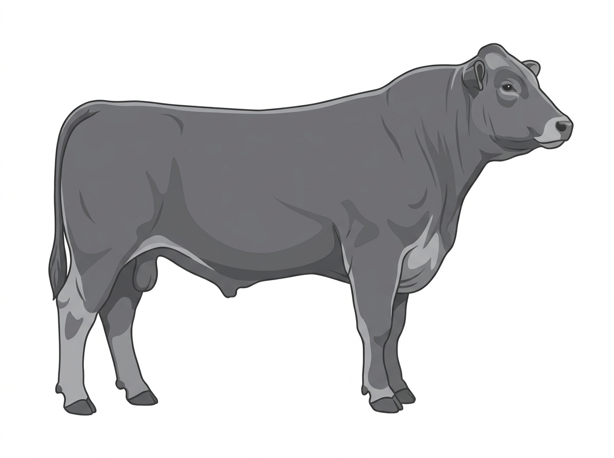 Gray 1/2 Chianina Cross Bull