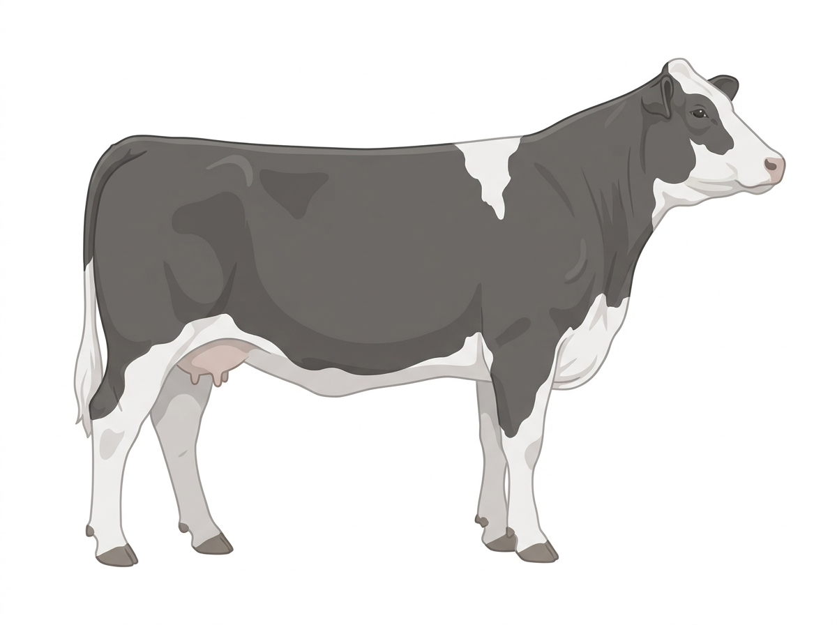 Gray with a partial white face 1/2 Chianina Cross Cow