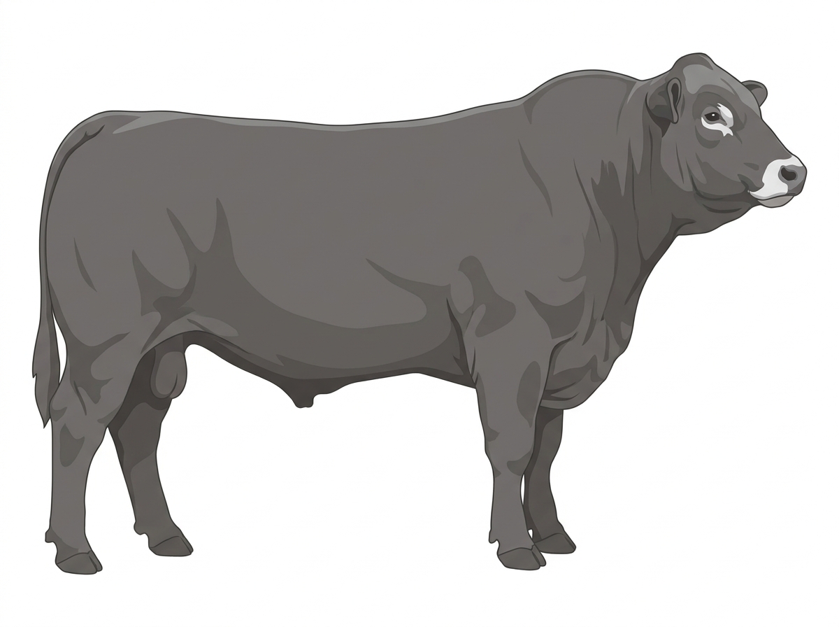 Gray with minimal white face markings 1/2 Chianina Cross Bull