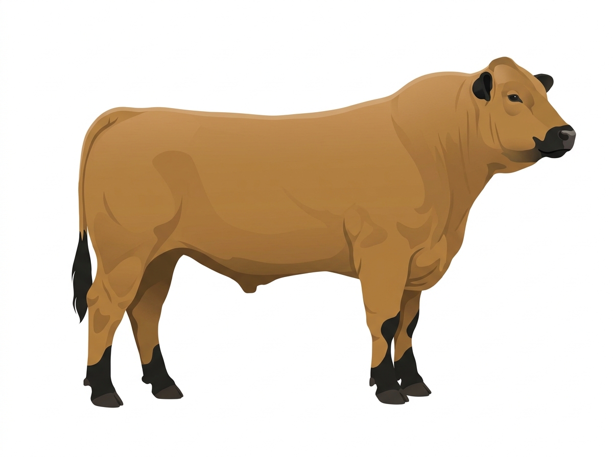 Tan with black points 1/2 Chianina Cross Bull