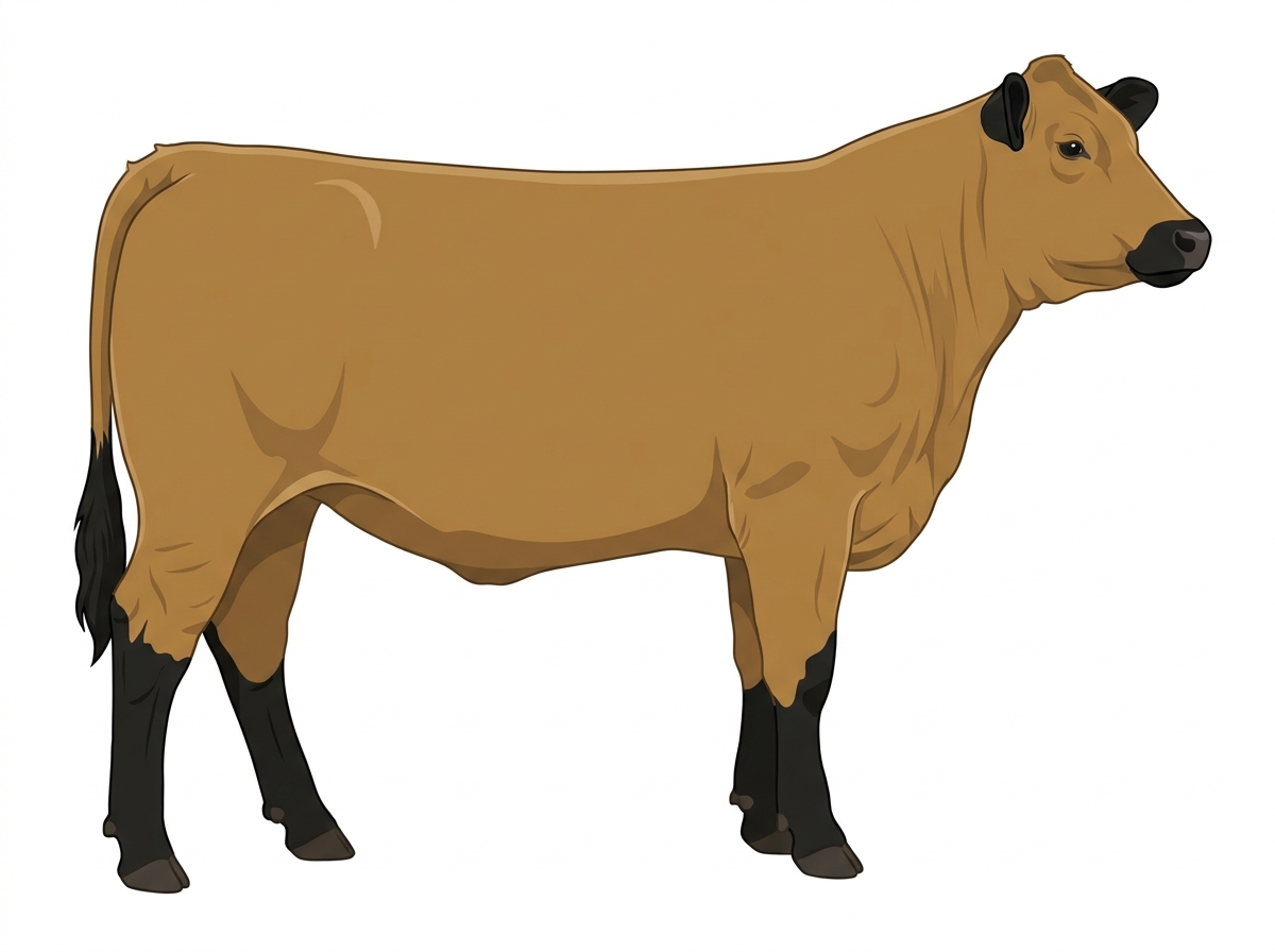 Tan with black points 1/2 Chianina Cross Heifer