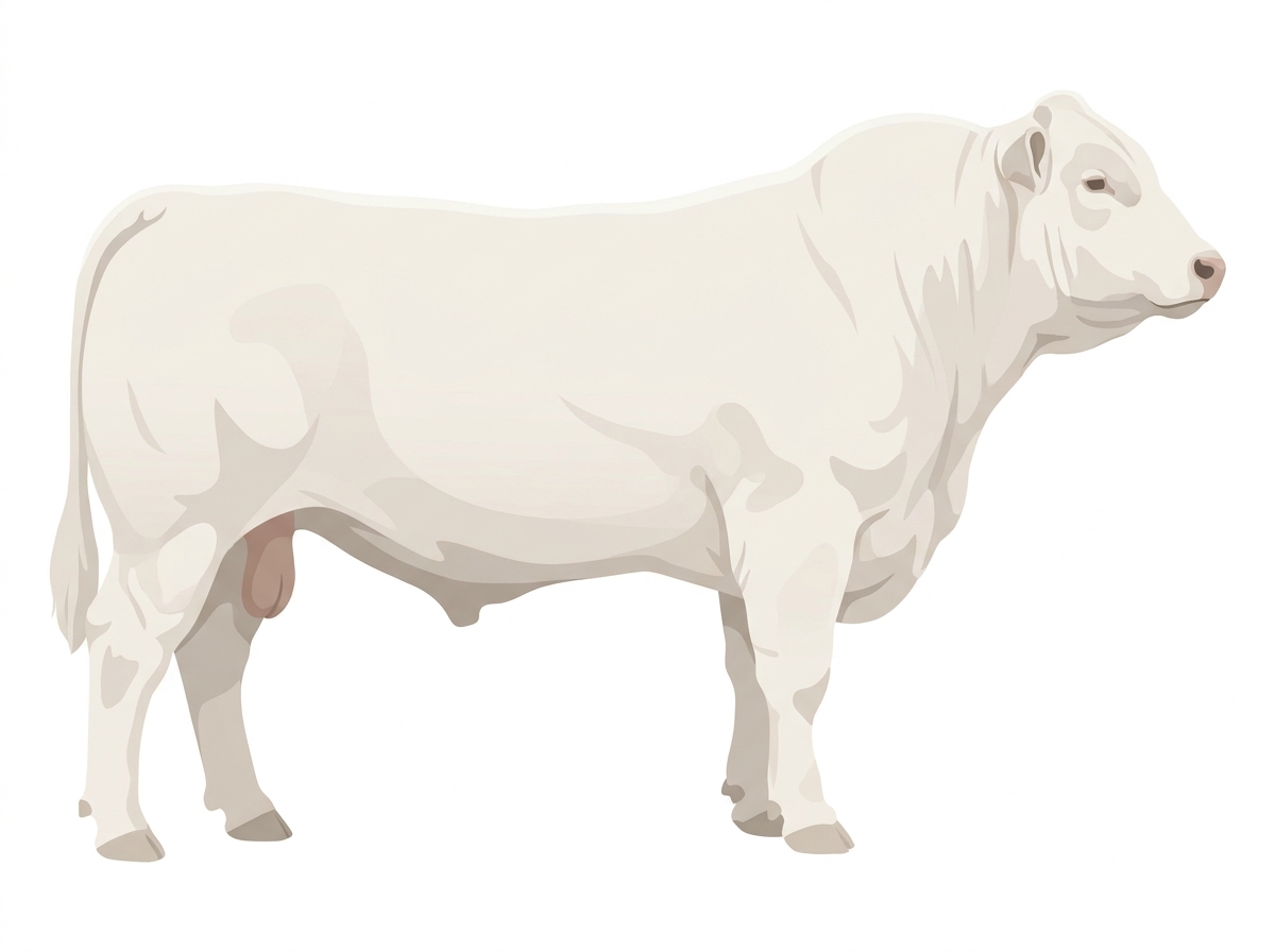 White 1/2 Chianina Cross Bull