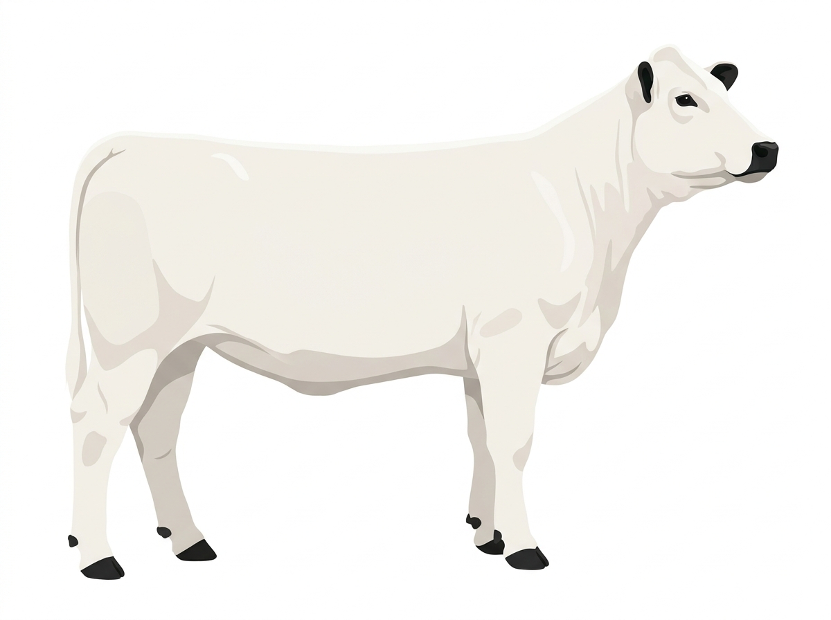 White 1/2 Chianina Cross Heifer