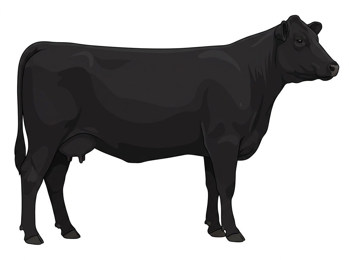 Black 1/2 Gelbvieh Cross Cow