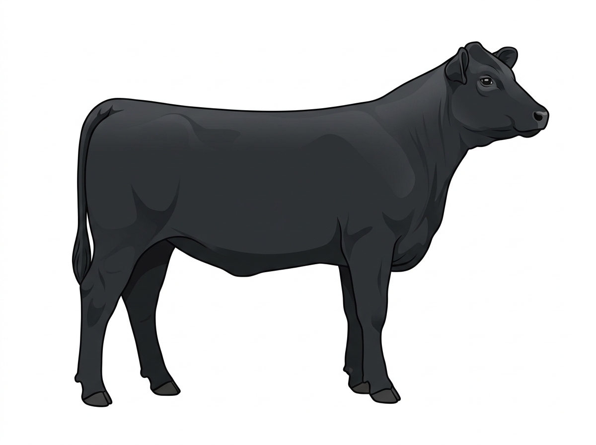 Black 1/2 Gelbvieh Cross Heifer