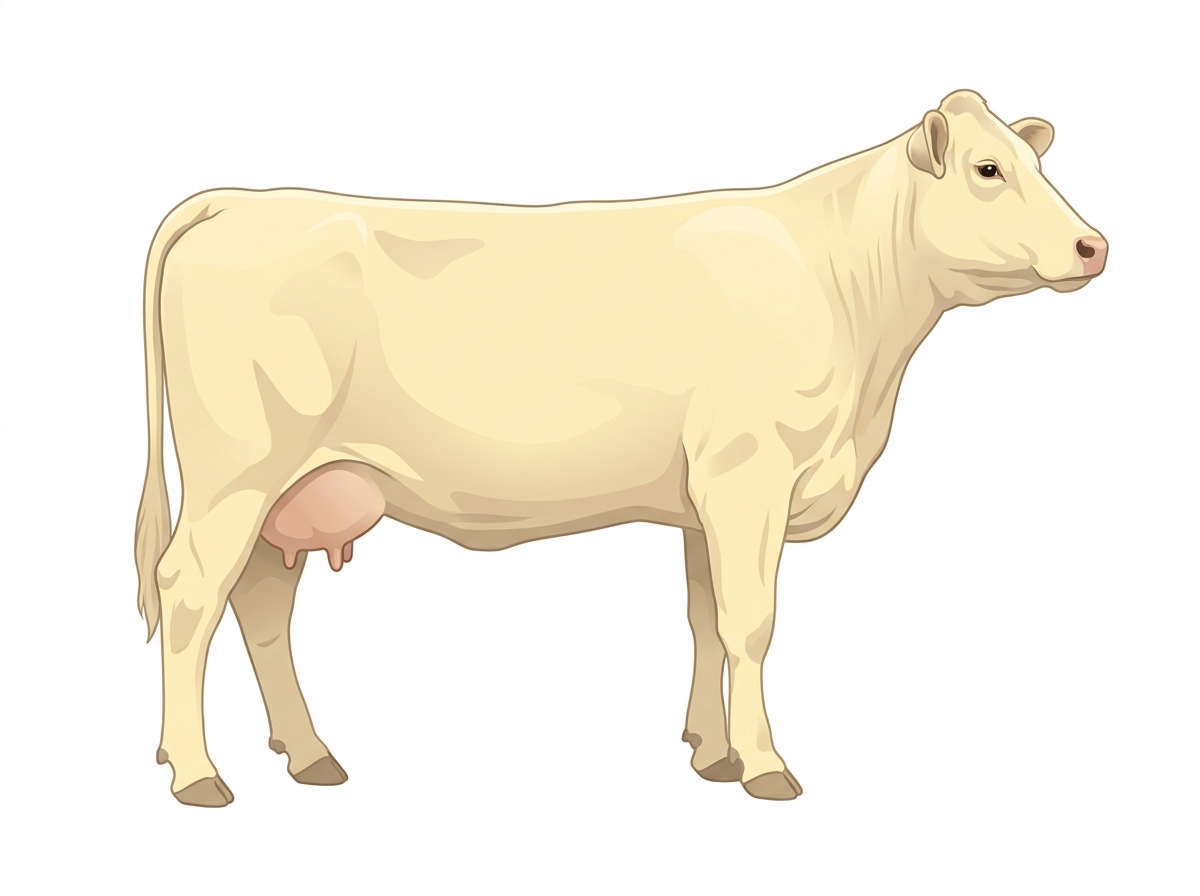 Cream 1/2 Gelbvieh Cross Cow