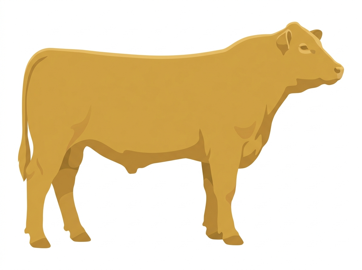 Gold 1/2 Gelbvieh Cross Bull