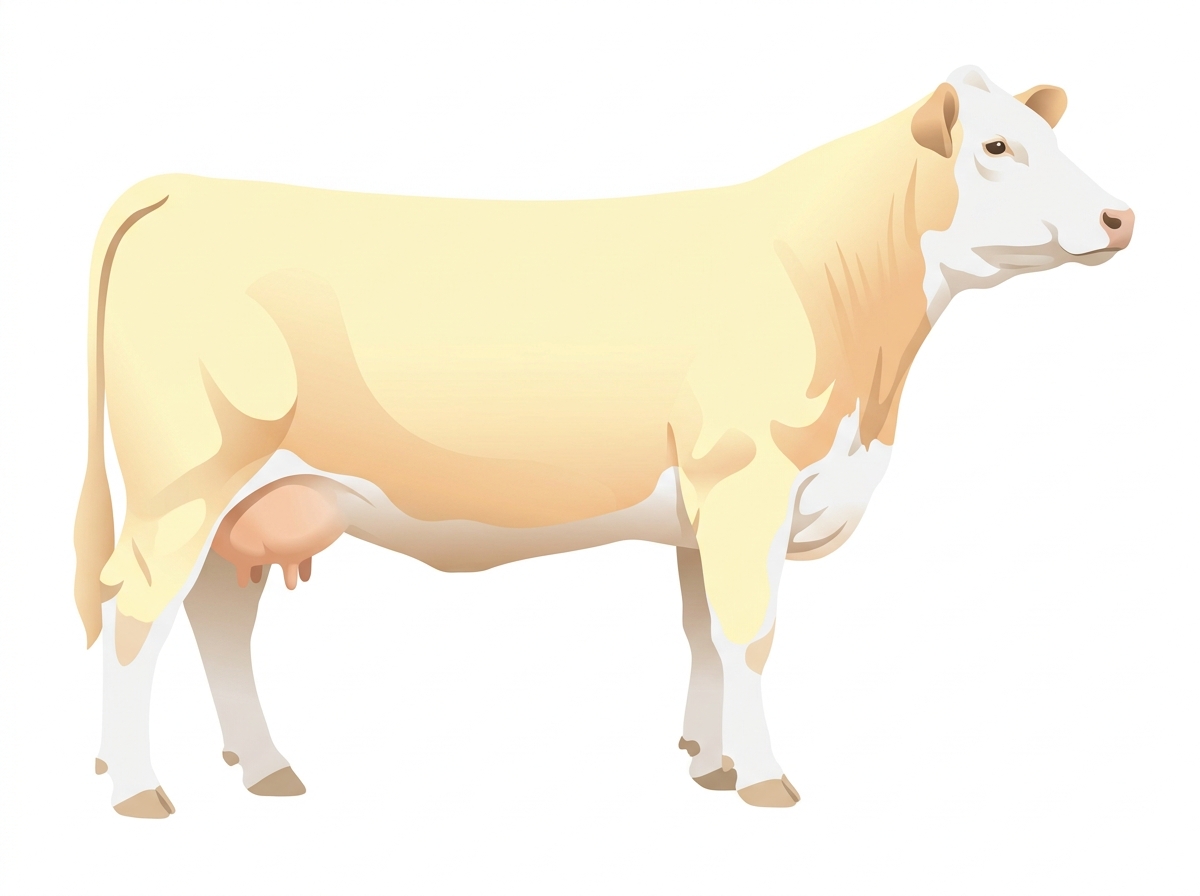 Cream with a white face 1/2 Hereford Cross Cow