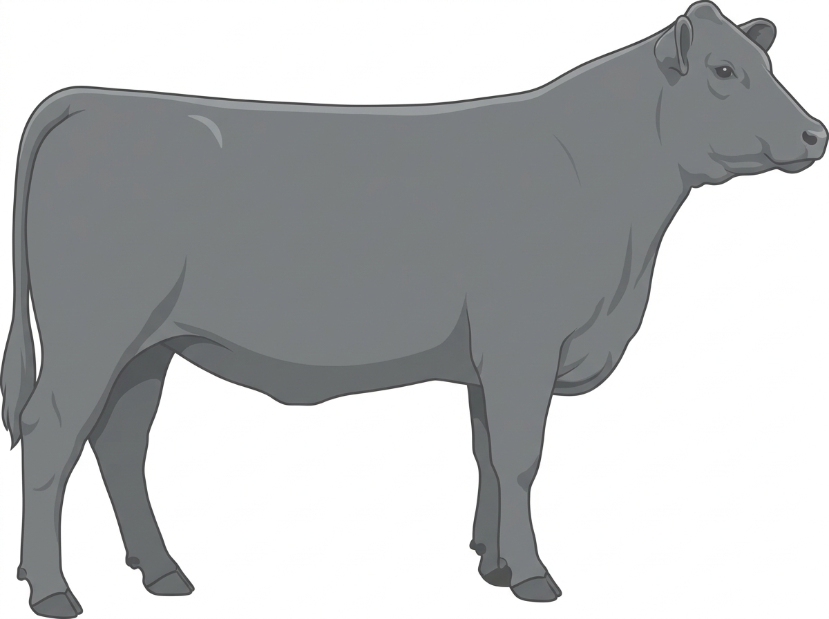 Gray 1/2 Hereford Cross Heifer