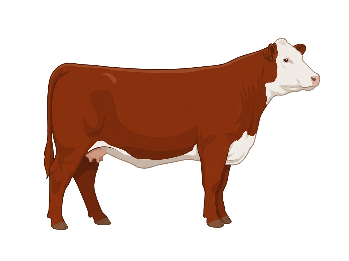 Red 1/2 Hereford Cross Cow